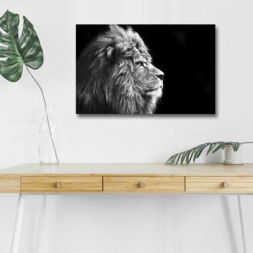 Obraz s LED osvetlením ČIERNOBIELY LEV 58 45 x 70 cm Obraz s LED osvetlením ČIERNOBIELY LEV 58 45 x 70 cm