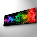 Obraz s LED osvetlením FAREBNÁ HMLA 67 30 x 90 cm