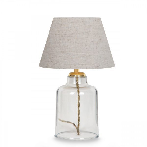 Stolná lampa Glastor 30 cm béžová