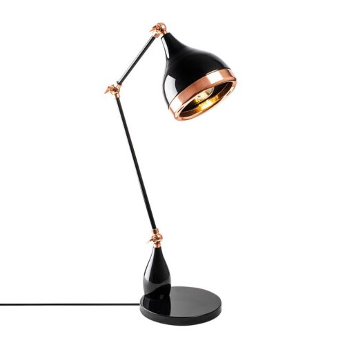 Stolová lampa Yildo čierna/medená Stolová lampa Yildo čierna/medená