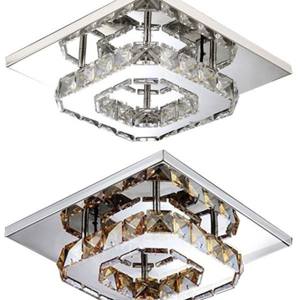 Stropné hranaté svietidlo Plafon Glamour 8W APP405-C APP406-C
