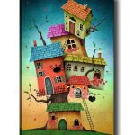 Obraz na plátně Surreal treehouse 50x70 cm