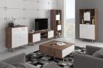 WIP Obývacia stena KING | 3 Farba: Biela / čierny lesk – Obrázok 2