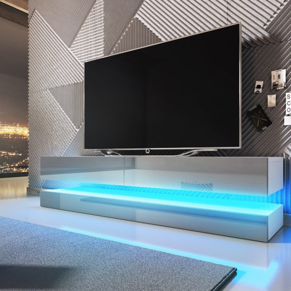 WIP TV stolík FLY Farba: Biela / biely lesk