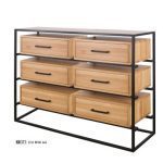 Drewmax Komoda Metal KD371 / dub Farba: Dub bielený
