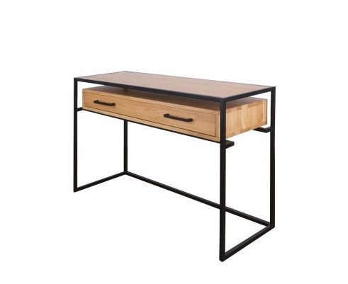 Drewmax Toaletný stolík METAL LT370 | dub Farba: Dub brendy Drewmax Toaletný stolík METAL LT370 | dub Farba: Dub brendy