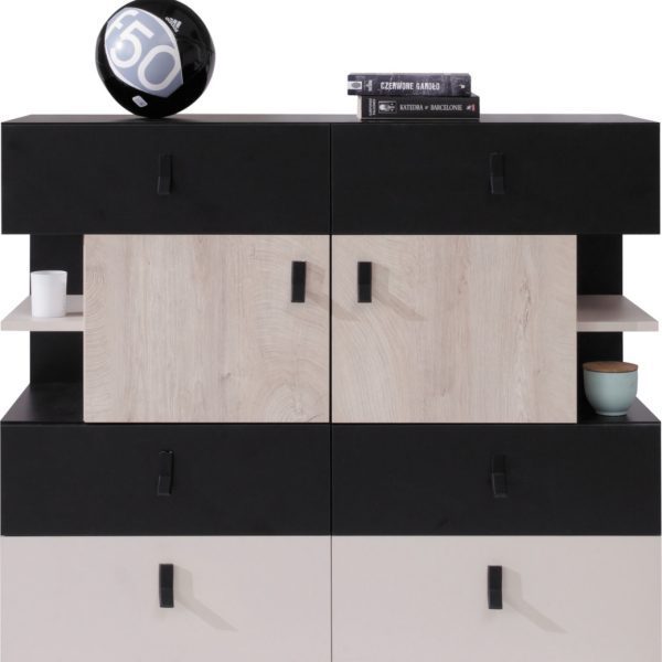 Meblar  Komoda PLANET PL8 Farba: Biela