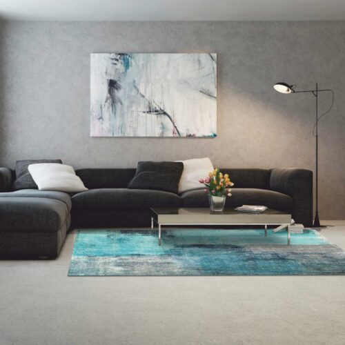 Tempo Kondela Koberec ESMARINA TYP 2 80x150 | modrá/sivá Tempo Kondela Koberec ESMARINA TYP 2 80x150 | modrá/sivá