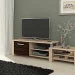 ARTBm TV stolík Orion Farba: Biela / čierny lesk
