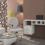 ARTBm Závesný PC stolík Hanger Farba: dub burgund/biela lesk