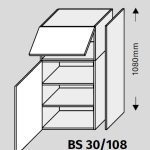 ArtExt Double system BS 30/108 ku kuchynským linkám Farba korpusu: Grey