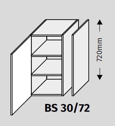 ArtExt Double system BS 30/72 ku kuchynským linkám Farba korpusu: Biela ArtExt Double system BS 30/72 ku kuchynským linkám Farba korpusu: Biela