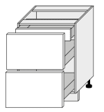 ArtExt Kuchynská skrinka spodná PLATINIUM | D2A 60/1A Farba korpusu: Grey – Obrázok 2