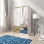ArtPS Šatníková skriňa RHEA 130 Farba: biela/dub artisan