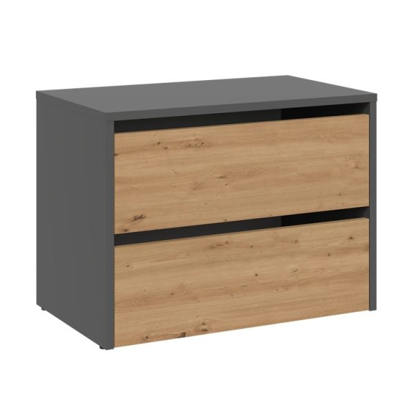 Botník MODO 60 cm antracit/dub artisan