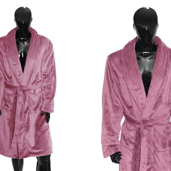Dámský fleecový župan COMFORT QUEEN vel. M růžový