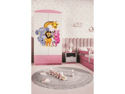 Detská skriňa Babydreams 90 cm ZOO ružová Detská skriňa Babydreams 90 cm ZOO ružová