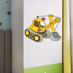 Detská skriňa Babydreams 90 cm bager zelená