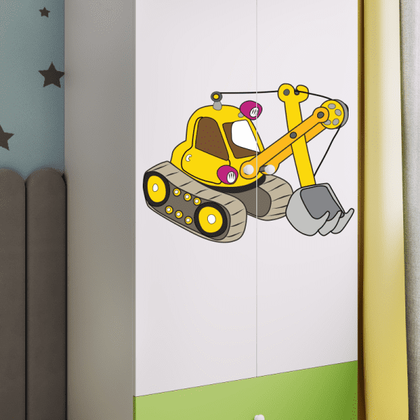 Detská skriňa Babydreams 90 cm bager zelená