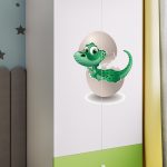 Detská skriňa Babydreams 90 cm dinosaurus zelená