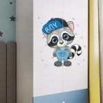 Detská skriňa Babydreams 90 cm mýval modrá
