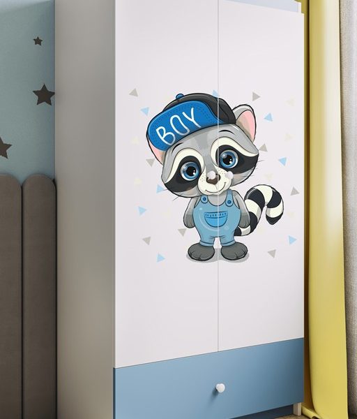 Detská skriňa Babydreams 90 cm mýval modrá