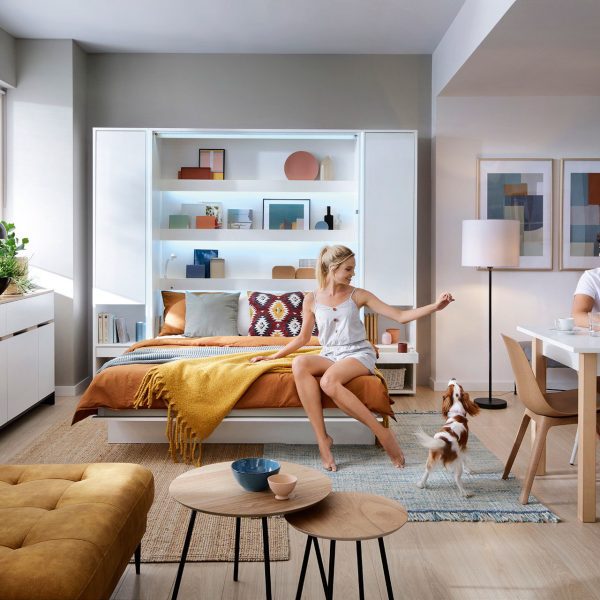 Dig-net nábytok Skrinka Lenart BED CONCEPT BC-08p | biely lesk