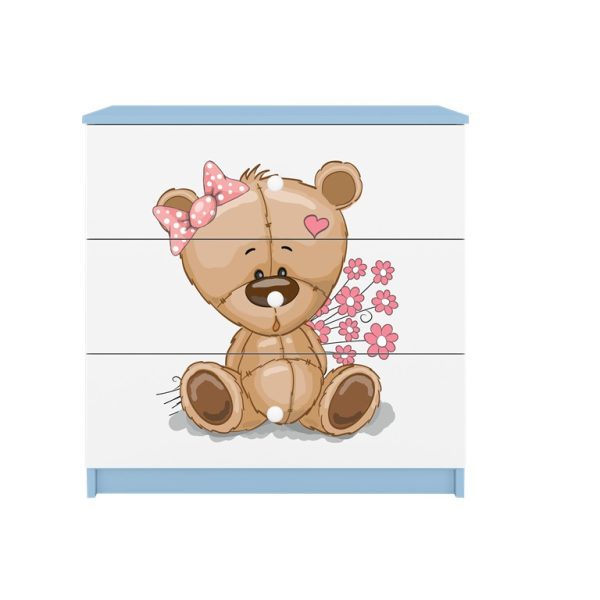 Komoda Babydreams 80 cm medvedík modrá