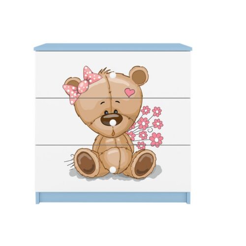 Komoda Babydreams 80 cm medvedík modrá Komoda Babydreams 80 cm medvedík modrá
