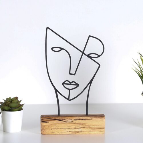 Kovová dekorácia Mask 30 cm čierna Kovová dekorácia Mask 30 cm čierna