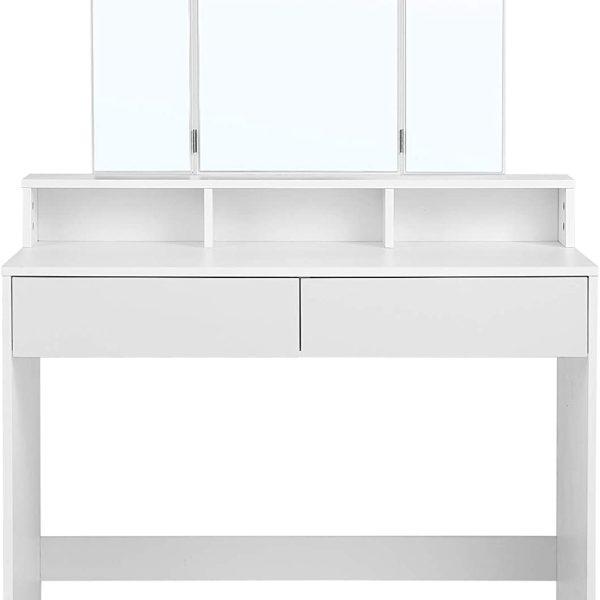 Kozmetický toaletný stolík Velisa 142 cm biely