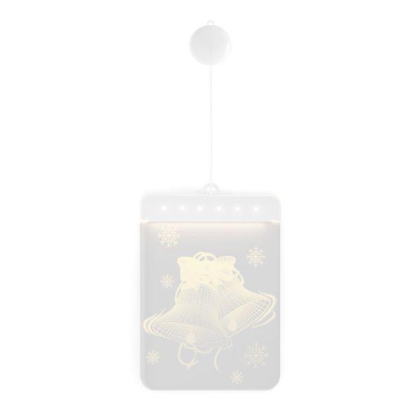 LED svetelná ozdoba na okno JINGLE BELLS biela