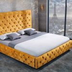 LuxD Dizajnová posteľ Laney 160 x 200 cm horčicový zamat