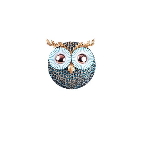Nástenná kovová dekorácia OWL II modrá/medená Nástenná kovová dekorácia OWL II modrá/medená