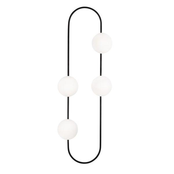 Nástenná lampa Abakus čierna