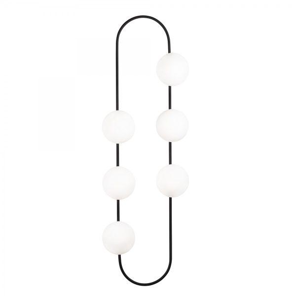 Nástenná lampa Abekus biela/čierna