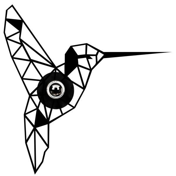 Nástenná lampa Birgo čierna
