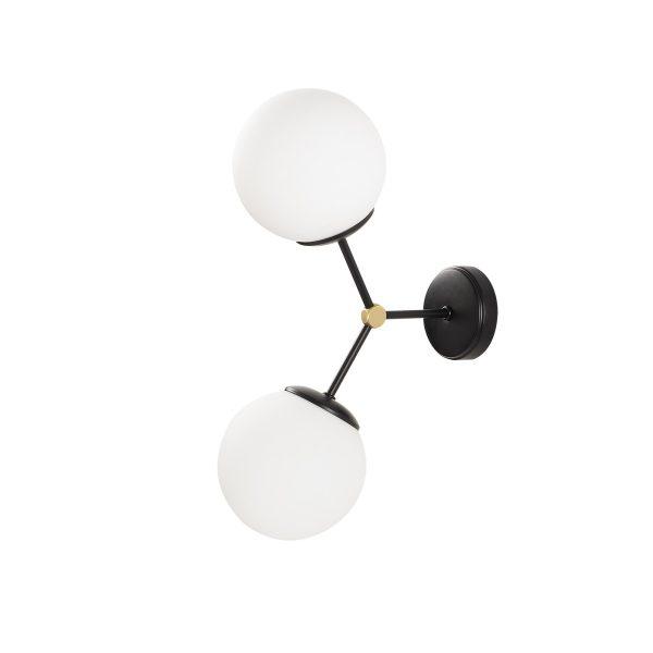 Nástenná lampa Damar čierna