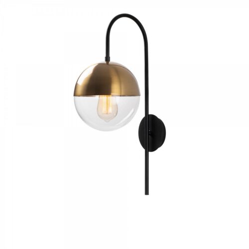 Nástenná lampa Karsor čierna/mosadz Nástenná lampa Karsor čierna/mosadz