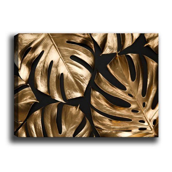 Obraz GOLDEN MONSTERA 70 x 100 cm