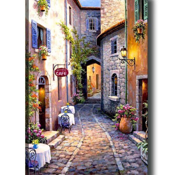 Obraz na plátne Seaside town aisle 50x70 cm