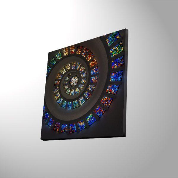 Obraz s LED osvetlením FAREBNÁ ŠPIRÁLA 49 40 x 40 cm
