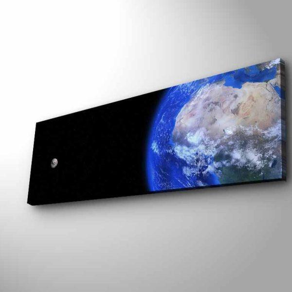 Obraz s LED osvetlením NOČNÁ ZEMĚKOULE 30 x 90 cm