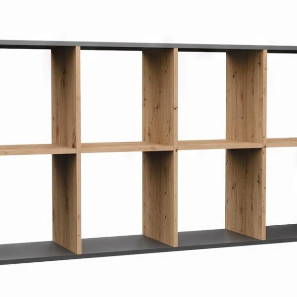 Regál MALAX 147 cm antracit/dub artisan