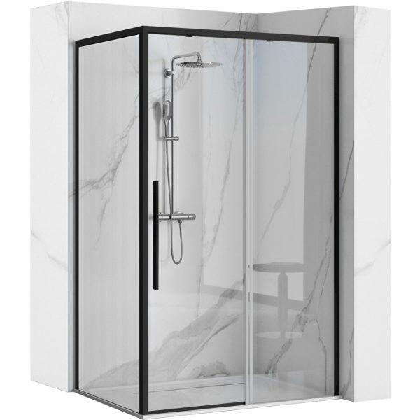 Sprchovací kút Rea SOLAR 90x90 cm čierny mat