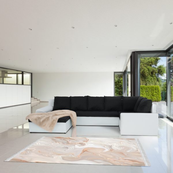 Tempo Kondela Koberec RENOX TYP 2 80x200 | béžová/krémová/biela/vzor
