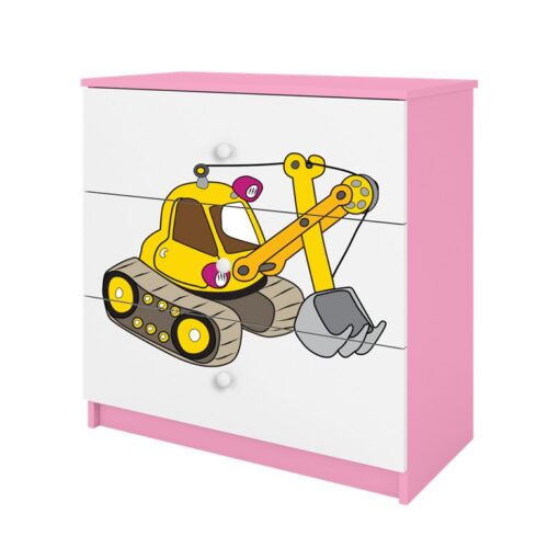 Komoda Babydreams 80 cm bager ružová Komoda Babydreams 80 cm bager ružová