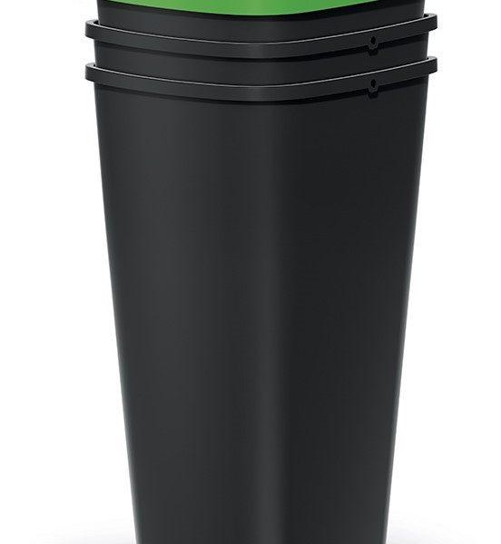 Súprava odpadkových košov COMPACTO 3x25 L čierna