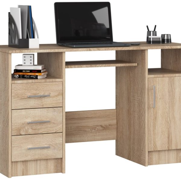 Volně stojící psací stůl Ana 124 cm dub sonoma