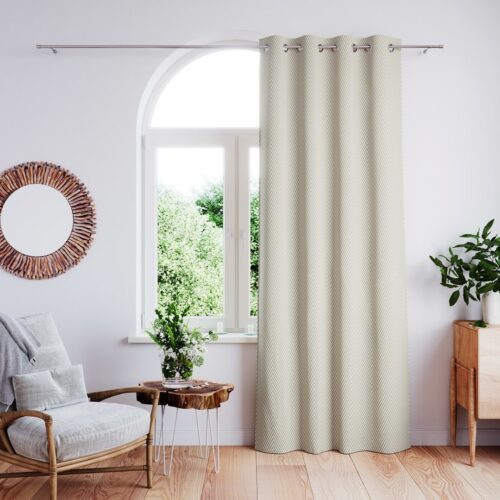 Záves AmeliaHome Clear s priechodkami 140x250 cappuccino/biely Záves AmeliaHome Clear s priechodkami 140x250 cappuccino/biely